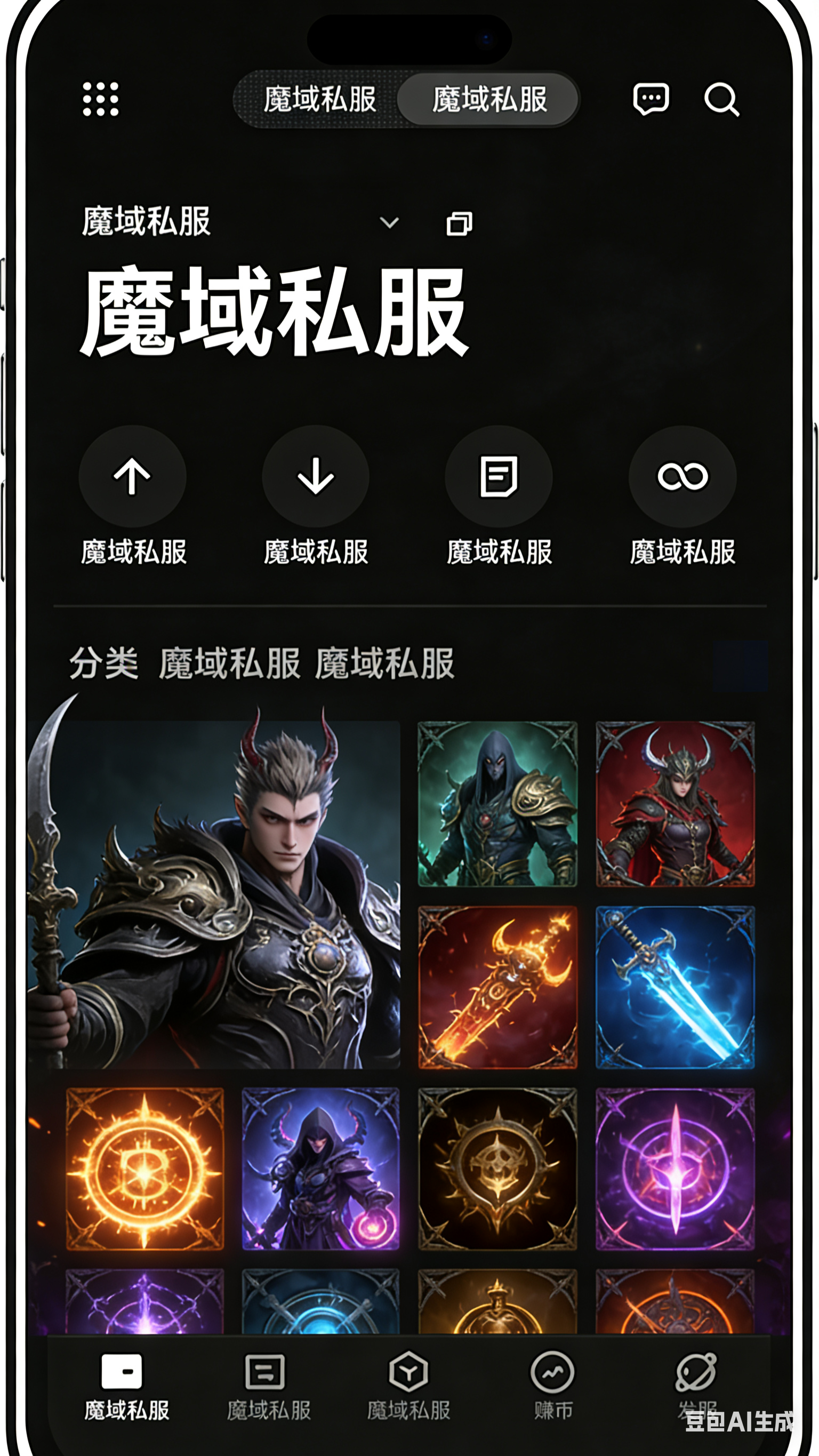 魔域SF摆摊交易界面